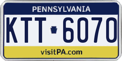 PA license plate KTT6070