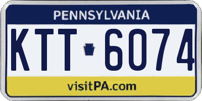 PA license plate KTT6074