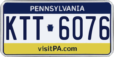 PA license plate KTT6076