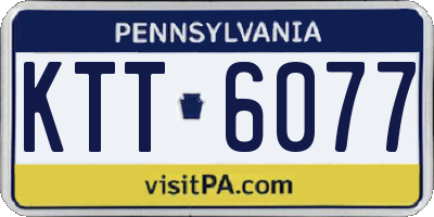 PA license plate KTT6077