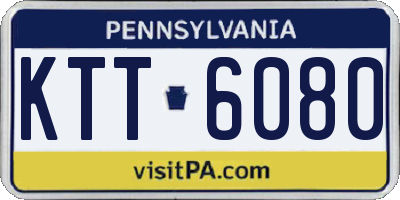 PA license plate KTT6080