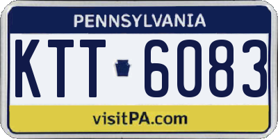 PA license plate KTT6083