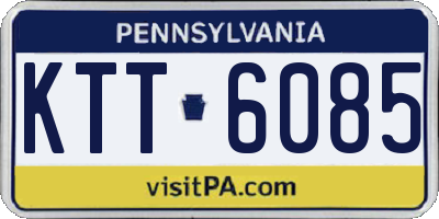 PA license plate KTT6085