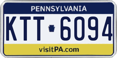 PA license plate KTT6094