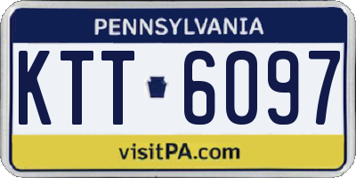 PA license plate KTT6097