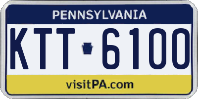 PA license plate KTT6100