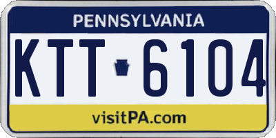 PA license plate KTT6104