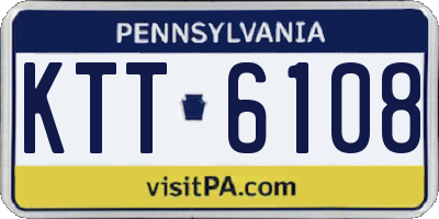 PA license plate KTT6108