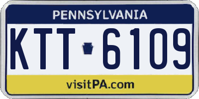PA license plate KTT6109