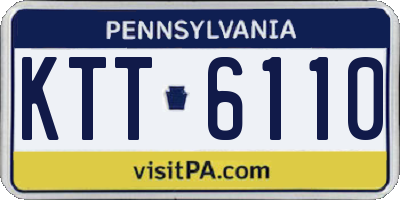 PA license plate KTT6110