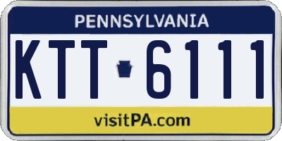 PA license plate KTT6111