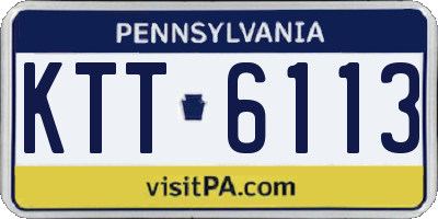 PA license plate KTT6113