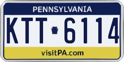 PA license plate KTT6114