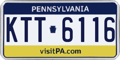 PA license plate KTT6116