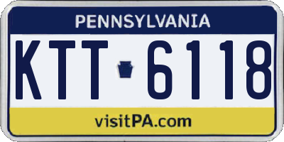 PA license plate KTT6118