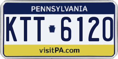 PA license plate KTT6120