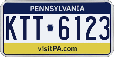 PA license plate KTT6123