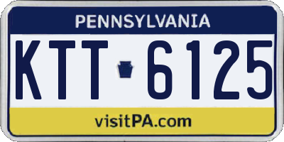 PA license plate KTT6125