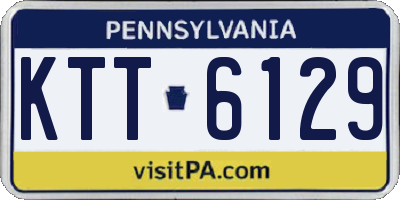 PA license plate KTT6129