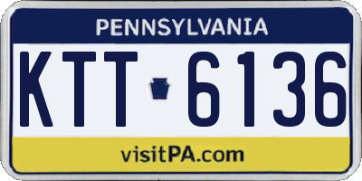 PA license plate KTT6136