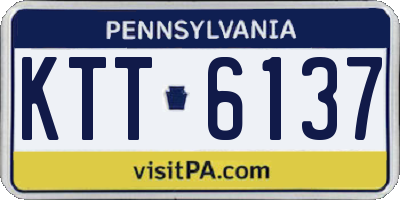 PA license plate KTT6137
