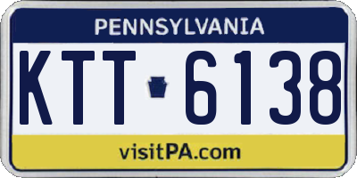 PA license plate KTT6138