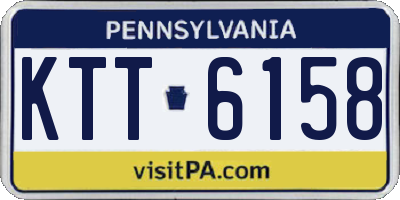 PA license plate KTT6158