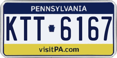 PA license plate KTT6167