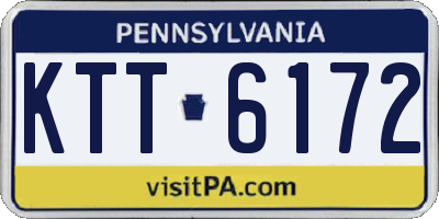 PA license plate KTT6172