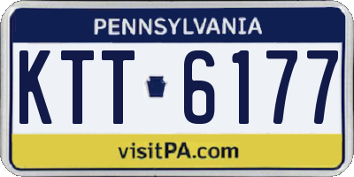PA license plate KTT6177