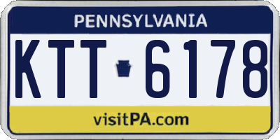 PA license plate KTT6178