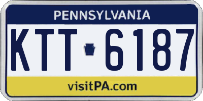 PA license plate KTT6187