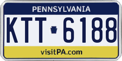 PA license plate KTT6188
