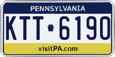 PA license plate KTT6190