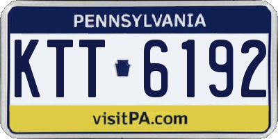 PA license plate KTT6192