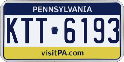 PA license plate KTT6193