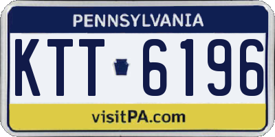 PA license plate KTT6196
