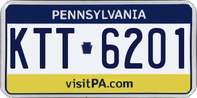 PA license plate KTT6201