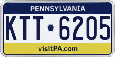 PA license plate KTT6205