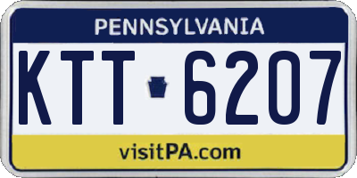 PA license plate KTT6207