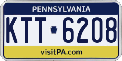 PA license plate KTT6208