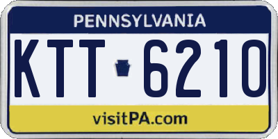 PA license plate KTT6210