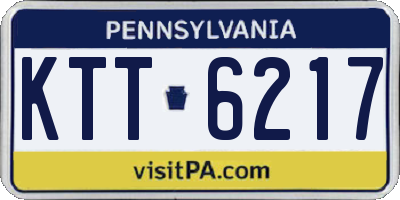 PA license plate KTT6217