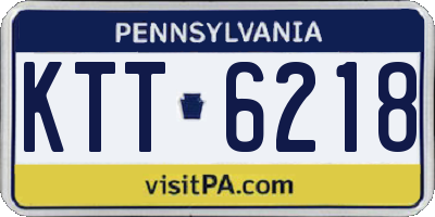 PA license plate KTT6218