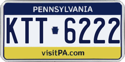 PA license plate KTT6222