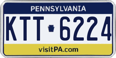 PA license plate KTT6224