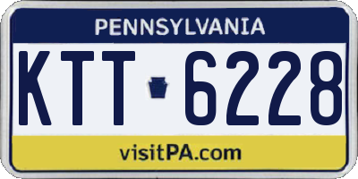 PA license plate KTT6228