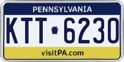 PA license plate KTT6230