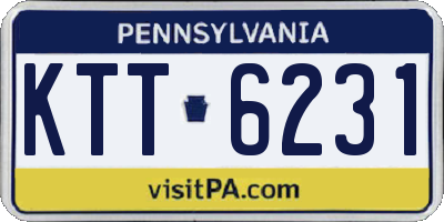 PA license plate KTT6231