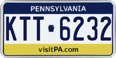 PA license plate KTT6232